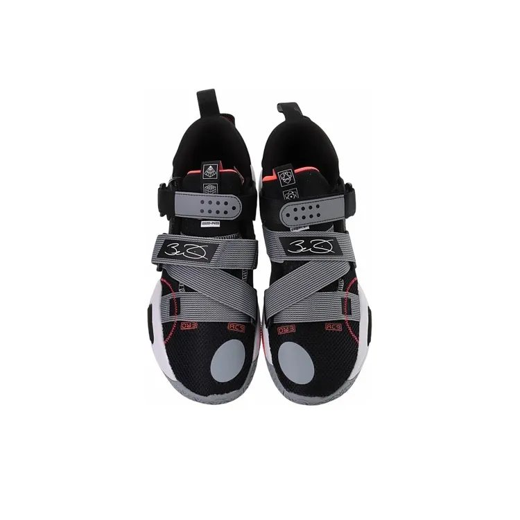 LiNing All City 9 V2 Cushioning Rebound Mid Top Performance Basketball Shoes Men's Stone Gray-3