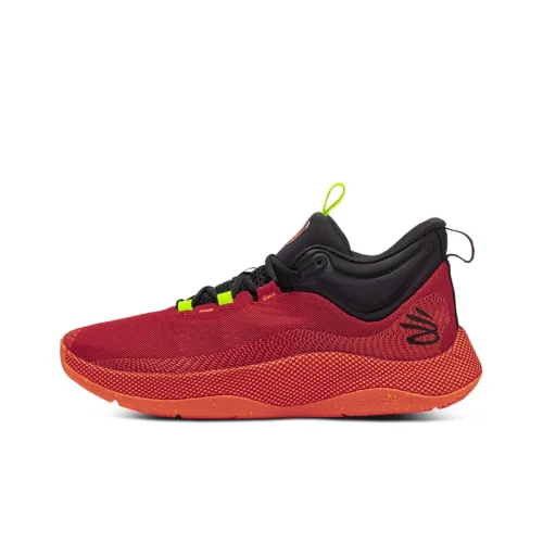 Under Armour Hovr Splash 1 Basketball Shoes Unisex Mid-Top Red