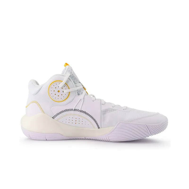 LINING Sonic 9 Team Basketball Shoes Men Mid Top White/Orange-1