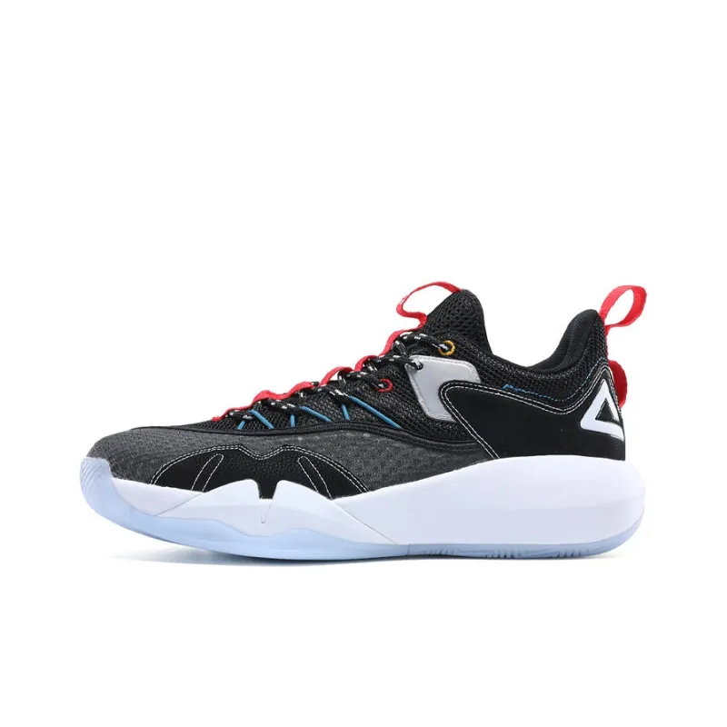 PEAK Anti Slip Wear Resistant Low Top Performance Basketball Shoes Men's Black-0