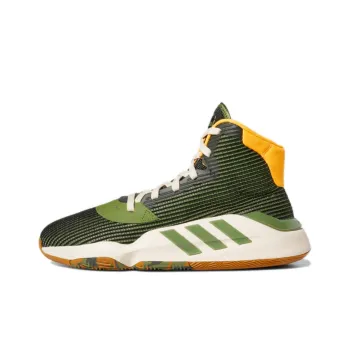 Adidas Pro Bounce Madness 2019 Wear-Resistant Mid-Top Basketball Shoes Men's Olive Green