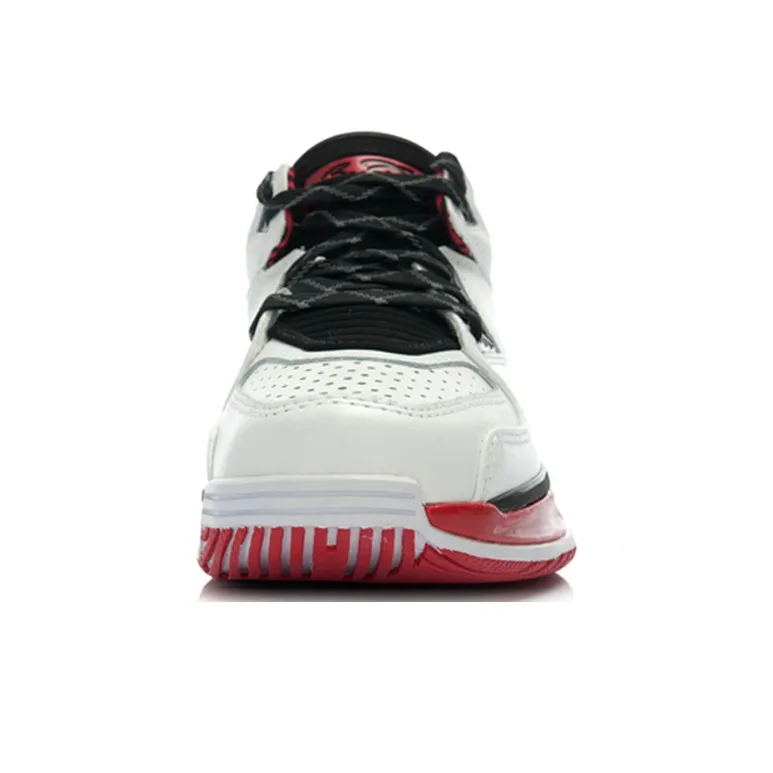 LiNing WOW 2 Upper City Mid-Top Basketball Shoes Men's White Black Red-3
