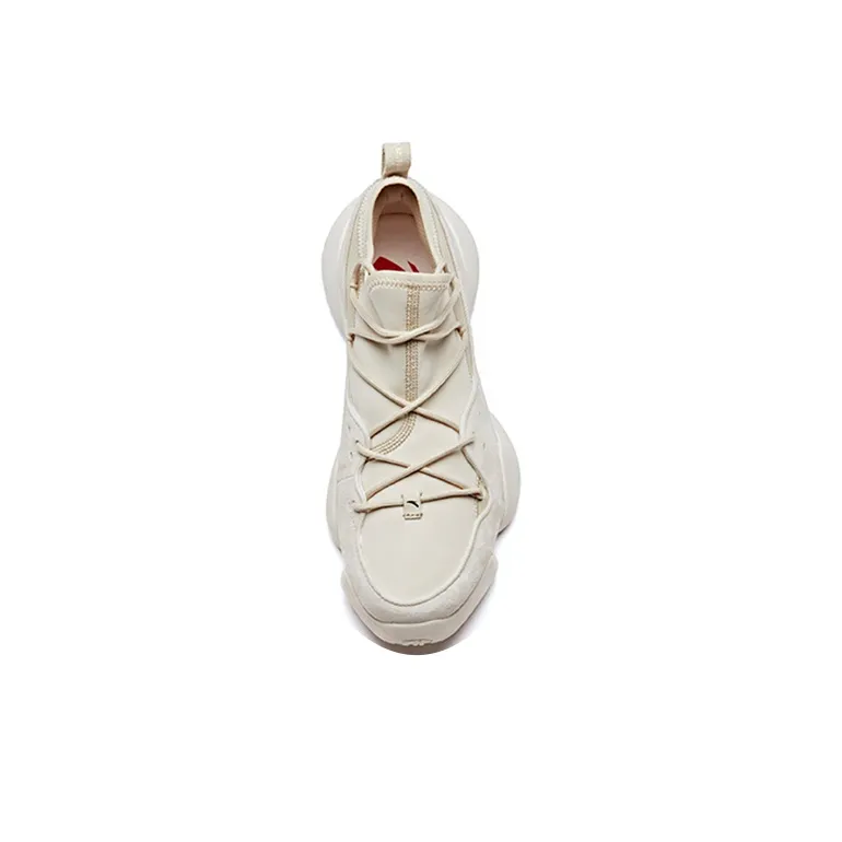 ANTA Basketball Collection Basketball Shoes Men Low Top Oat Gray/Oat White-3