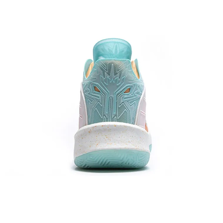 SOLE x PEAK Grand Triangle Anti Slip And Wear Resistant Cushioning Coverage Mid Top Basketball Shoes Unisex Pink Blue-4