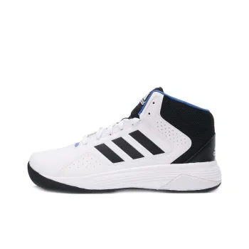 Adidas Cloudfoam Ilation Mid Anti Slip And Wear Resistant Lightweight Mid Top Basketball Shoes Men's White Black
