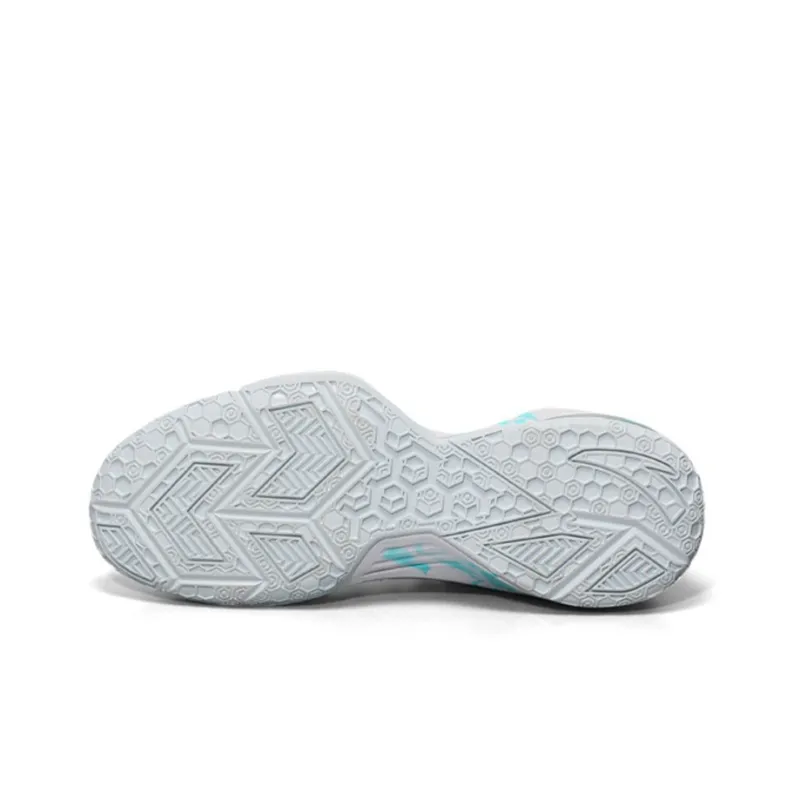 Anta KT3 Team Anti Slip Wear Resistant Mid Top Performance Basketball Shoes Men's White Blue-3