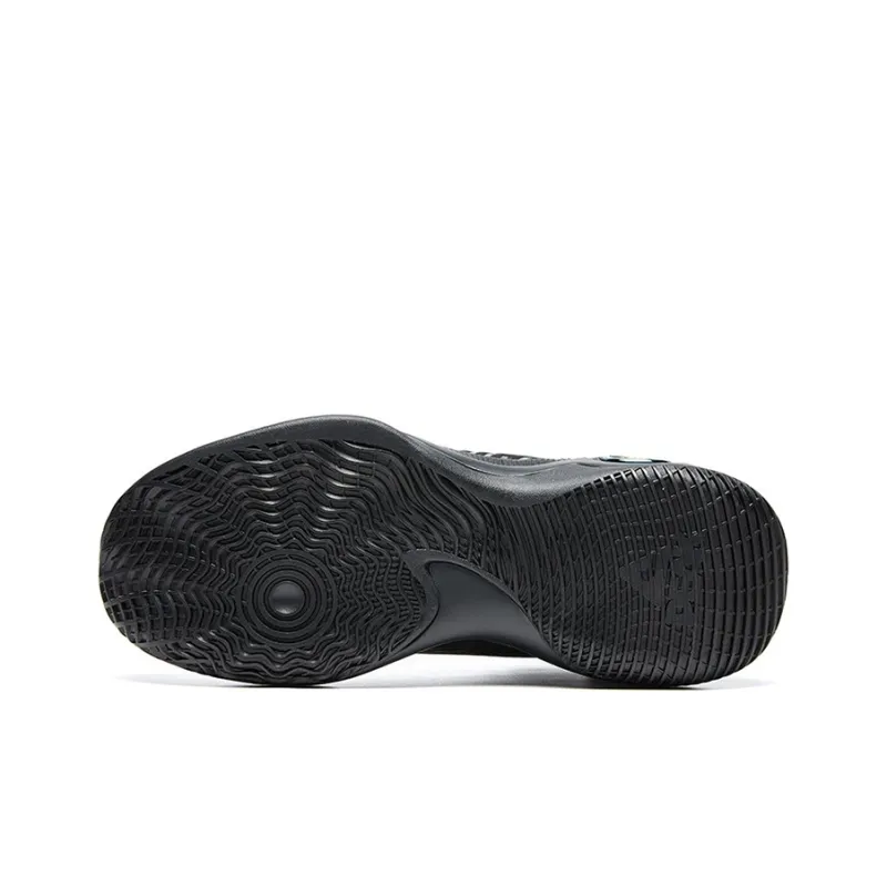 PEAK Parker Collection Wear Resistant Mid Top Basketball Shoes Men's Black-4