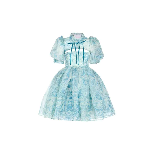 Selkie Short-Sleeved Dresses Women's Porcelain Blue