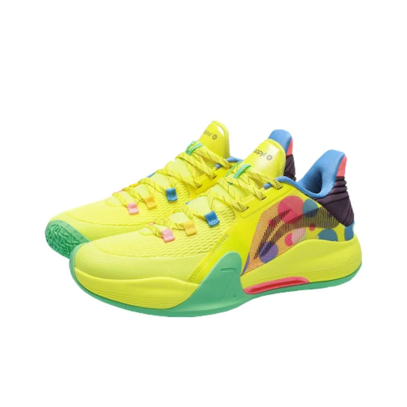 LINING Speed 7 Basketball Shoes Men Low Top Yellow/Green-2