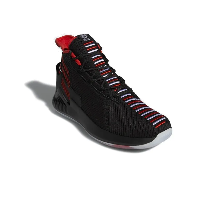 adidas Derrick Rose 9 Black White Red-2