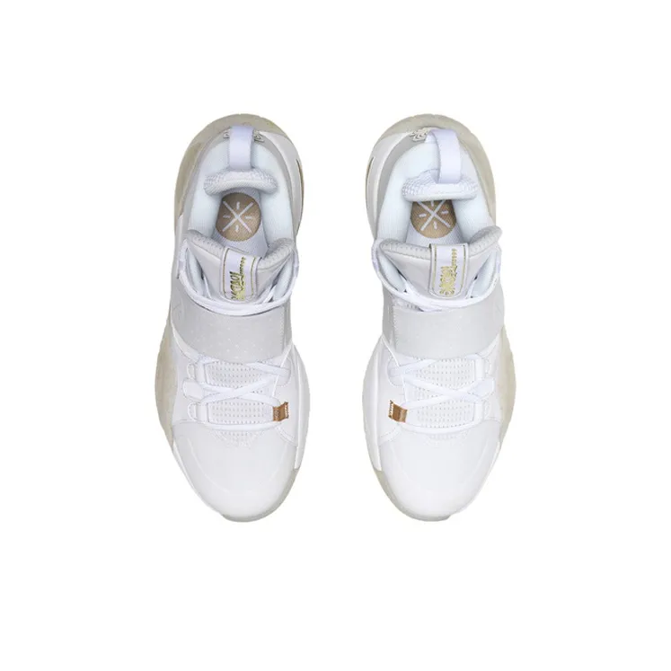 LiNing All City 8 All City Cushioning Anti Slip And Wear Resistant Rebound Low Top Basketball Shoes Men's White-3