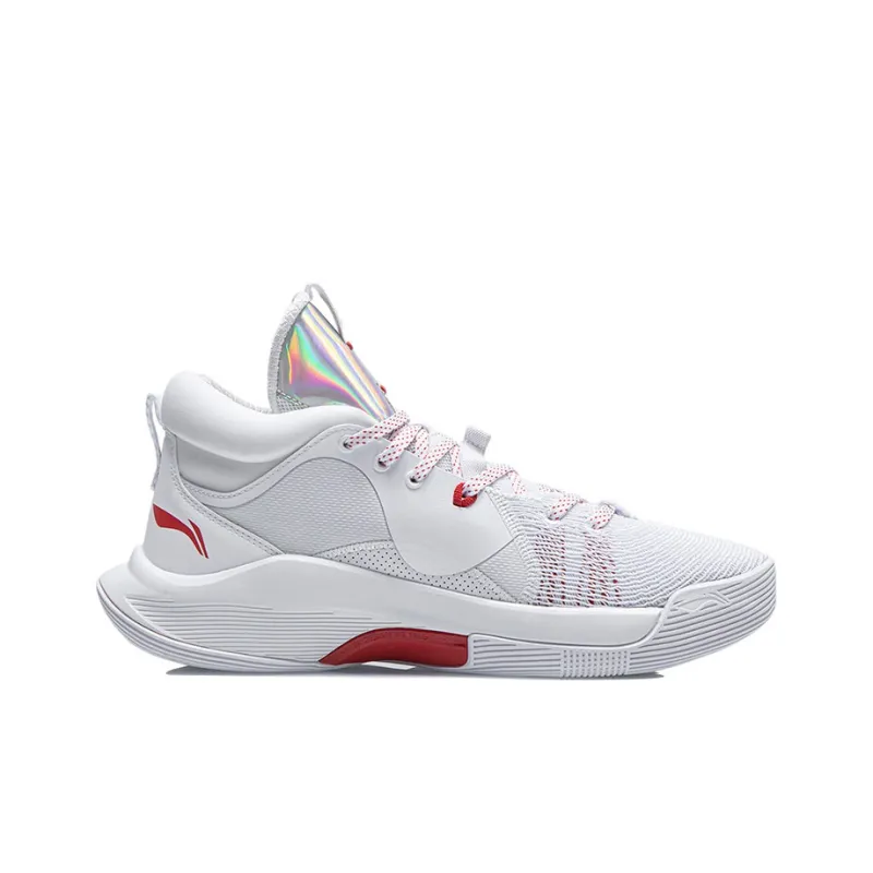 LINING SILENCER Basketball Shoes Men Mid Top Standard White-1