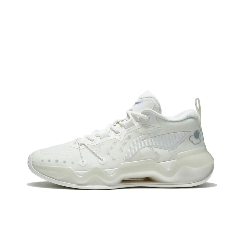 LiNing Liren 2 Low Durable Breathable Low Top Basketball Shoes Men's Mist White-0