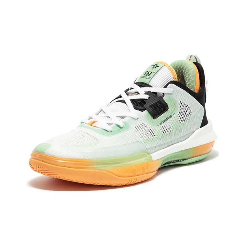 361° Ultra Star 1.0 Pro Pro Anti Slip Wear Resistant Low Top Basketball Shoes Men's White Fig Green-1