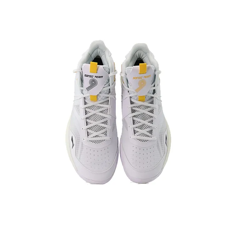 LINING Sonic 9 Team Basketball Shoes Men Mid Top White/Orange-3
