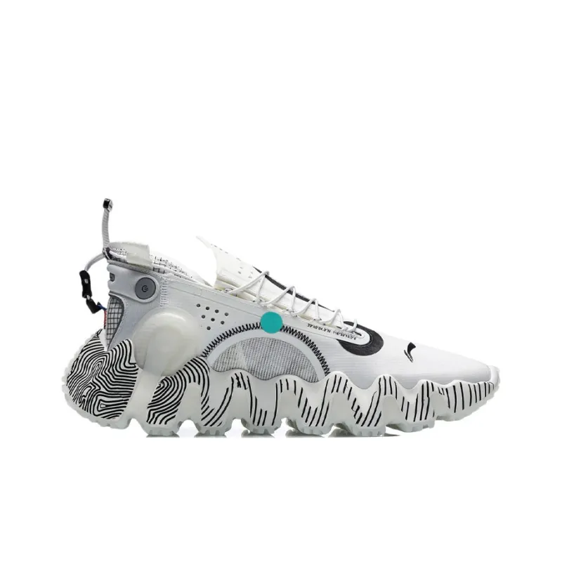 LiNing Cushioning, Slip Resistant, Abrasion Resistant, Breathable Coverage Low Top Basketball Shoes Men's White-1