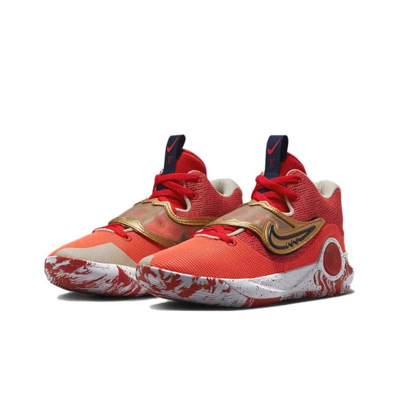 Nike Kd Trey 5 X University Red Metallic Gold-2
