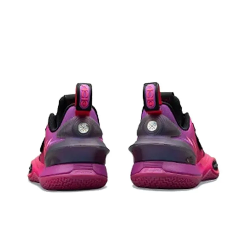 LiNing All City 10 V2 Anti Slip And Wear Resistant Breathable Low Top Basketball Shoes Men's Black Red Purple-5