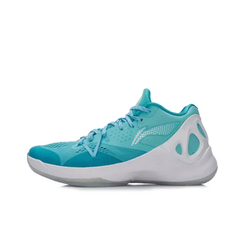 LiNing SONIC 5 Sonic 5 Cushioned Slip-Resistant Abrasion-Resistant Low-Top Basketball Shoes Men's Ice Celadon Green