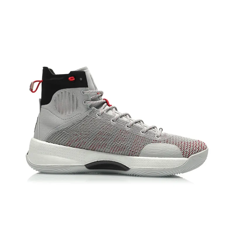 LiNing YuShuai 13 Boom CJ PE Cushioning Anti-Slip And Wear-Resistant High-Top Basketball Shoes Gray-1
