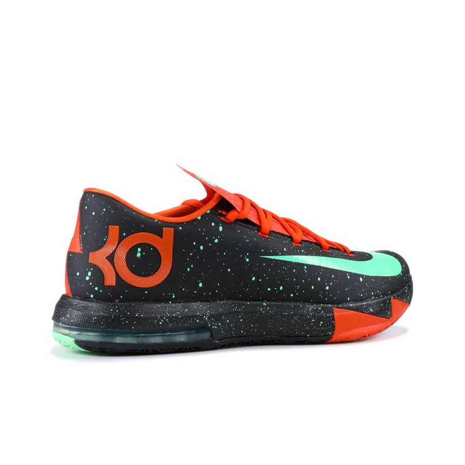 Nike KD 6 Basketball Shoes Men Low Top Black Neon Green Orange POIZON