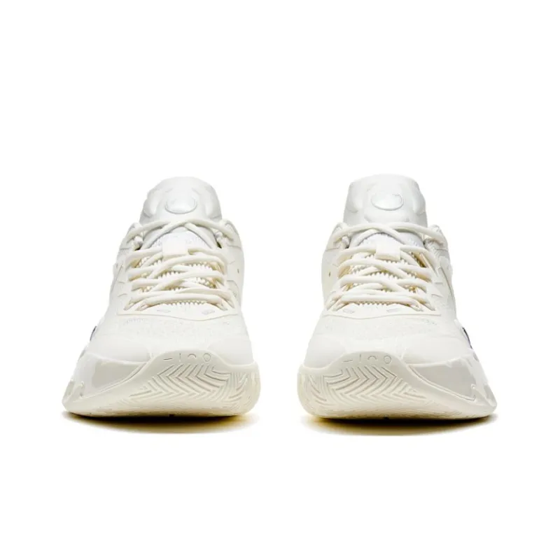 XTEP Against The Sky Generation Cushioning Wear Resistant Rebound Low Top Basketball Shoes Men's White Blue-3
