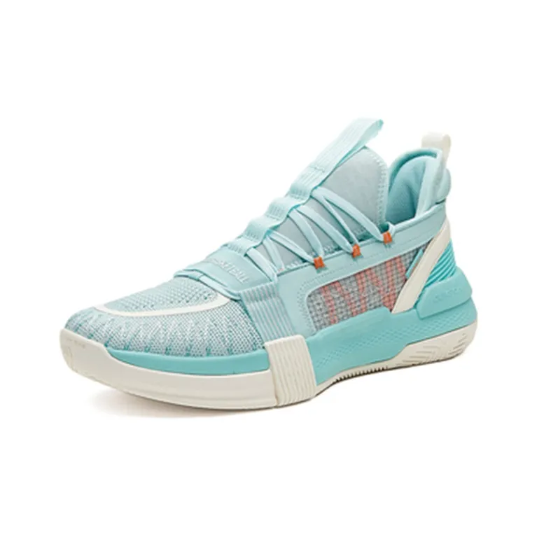 361° Burning War Cushioning Rebound Mid-Top Basketball Shoes Men's Green Turquoise-1