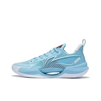 LiNing Super Light V2 Breathable Support Cushioning Wear Resistant Rebound Low Top Basketball Shoes Blue