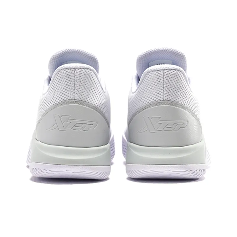 XTEP Lin Generation Cushioning, Slip Resistant, And Abrasion Resistant Low Top Basketball Shoes Men's White Gray-3