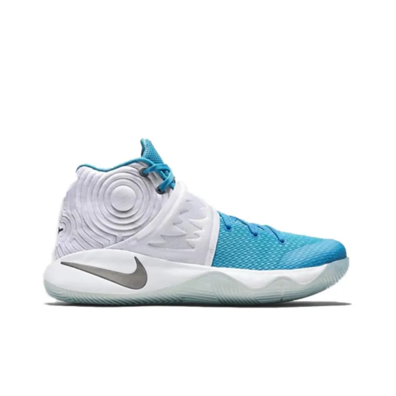 Nike Kyrie 2 Slip Resistant Mid Top Basketball Shoes Men's White Blue-1