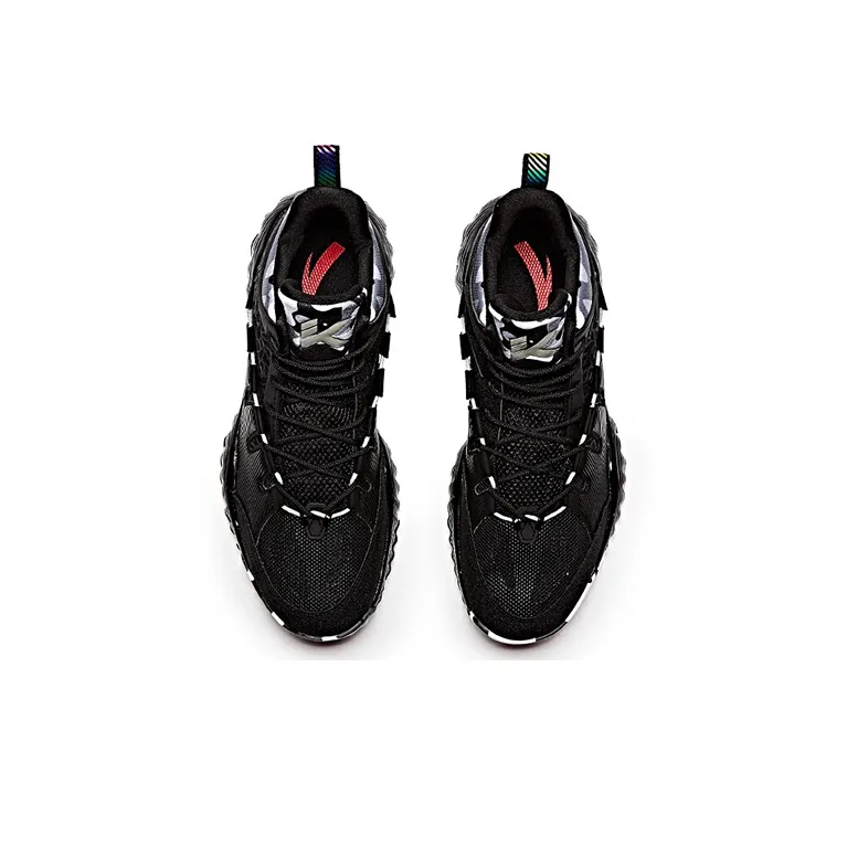 Anta KT Outdoor 2 Cushioning Anti Slip And Wear Resistant Mid Top Performance Basketball Shoes Black White-2