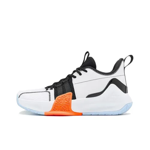 PEAK Surprise 1.0 Mid Top Power Performance Basketball Shoes All White/Black