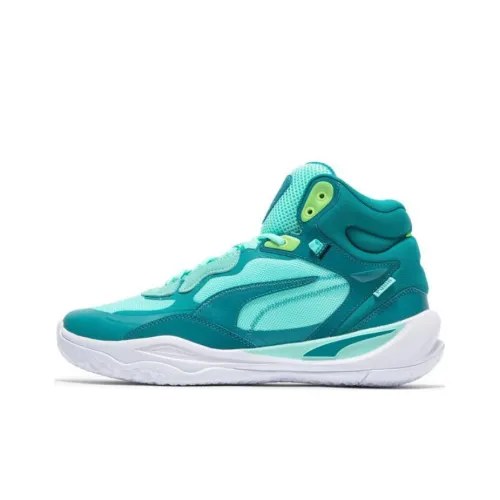 PUMA Playmaker Basketball Shoes Men High-Top Mint Green