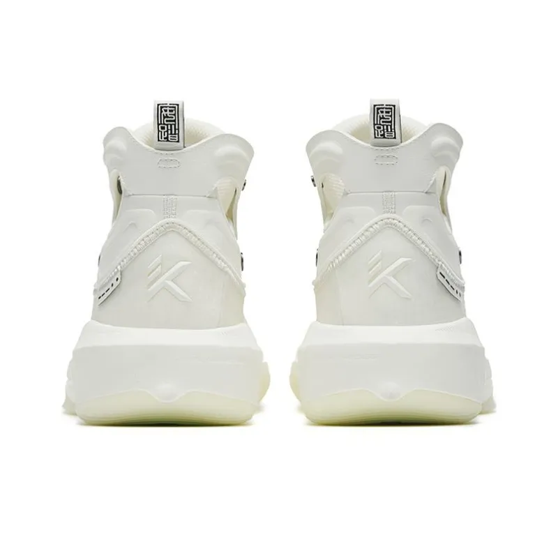 ANTA KT8 Basketball Shoes Men High Top Ivory White/Black-3