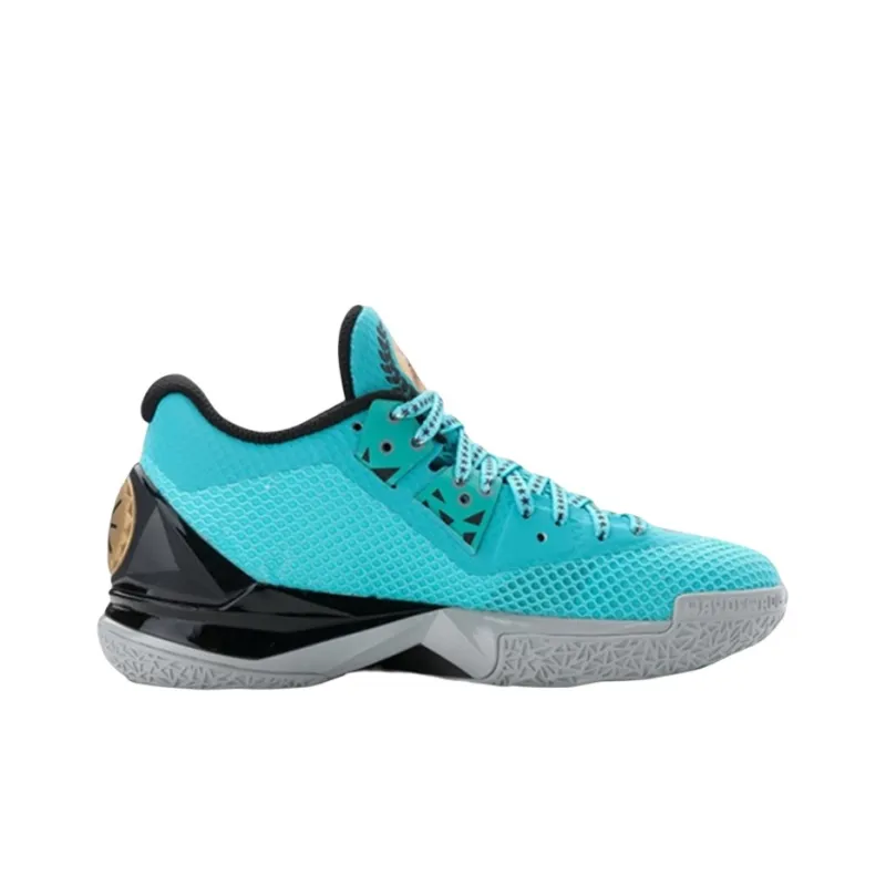 LiNing WOW 4 Non slip Lightweight Low Top Basketball Shoes Men's Mint Green-1