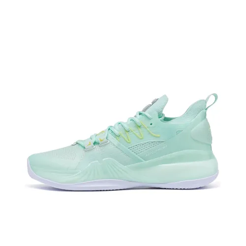 XTEP Jeremy Lin 2 Basketball Shoes Men Mid-Top Foam Green/New Metallic Silver