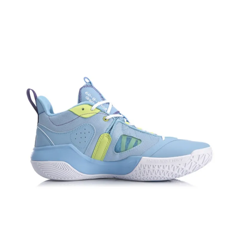LINING Hurricane BadFive Basketball Shoes Men Mid Top Aurora Blue-1