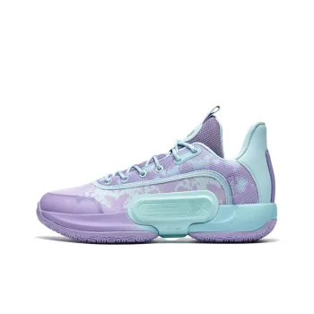 XTEP Cloud Tour TD V2 Cushioning Anti Slip Wear Resistant Breathability Low Top Basketball Shoes Men's Blue Purple