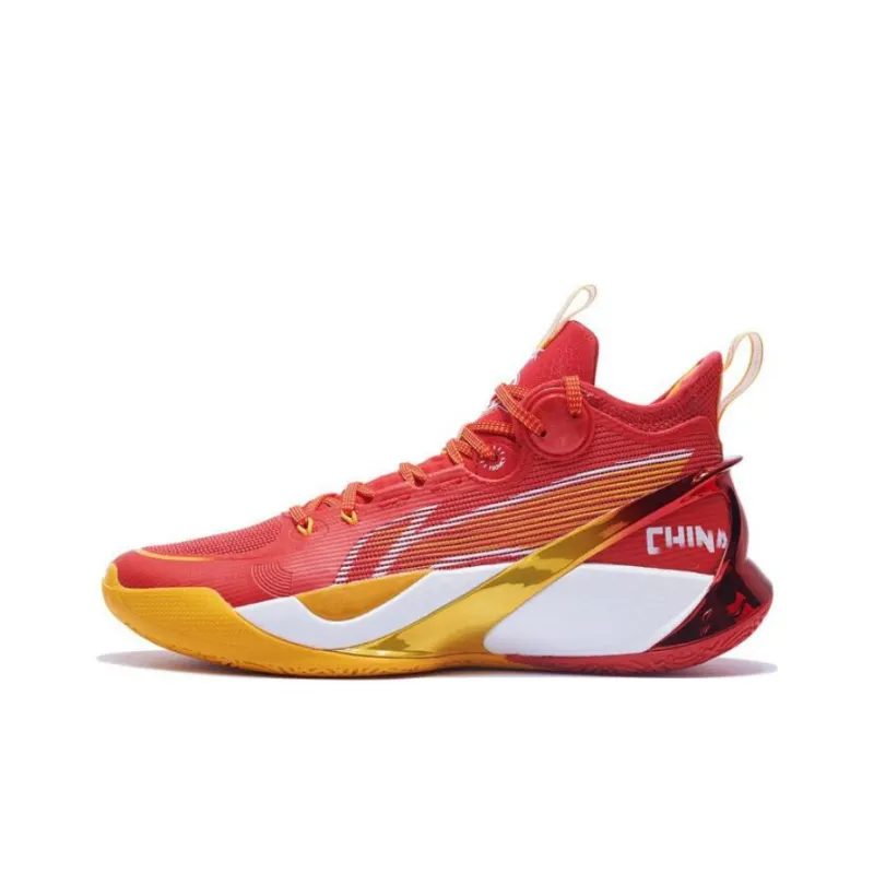LiNing SONIC 10 Ultra Cushioning Anti-Slip And Wear-Resistant Mid-Top Basketball Shoes Bright Neon Red-0