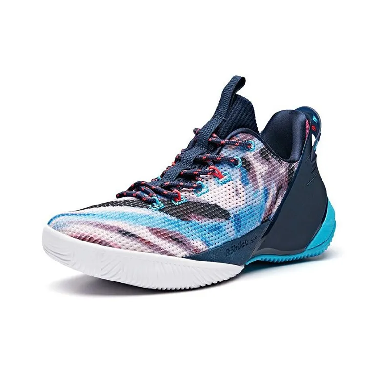 Anta ENDLESS FIRE 3.0 Anti Slip Wear Resistant Low Top Basketball Shoes Men's Blue-2