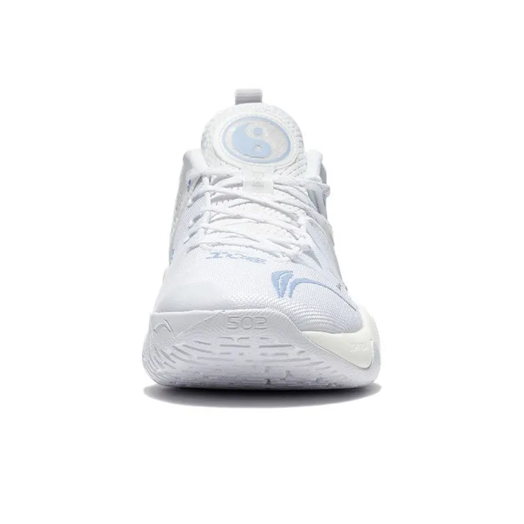 LiNing Slip Resistant And Abrasion Resistant Support Low Top Basketball Shoes Men's White-4