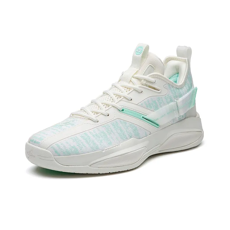 Anta GH3 Shock Absorbers Slip Resistant, Abrasion Resistant, Breathable Low Top Basketball Shoes Men's White Green-1