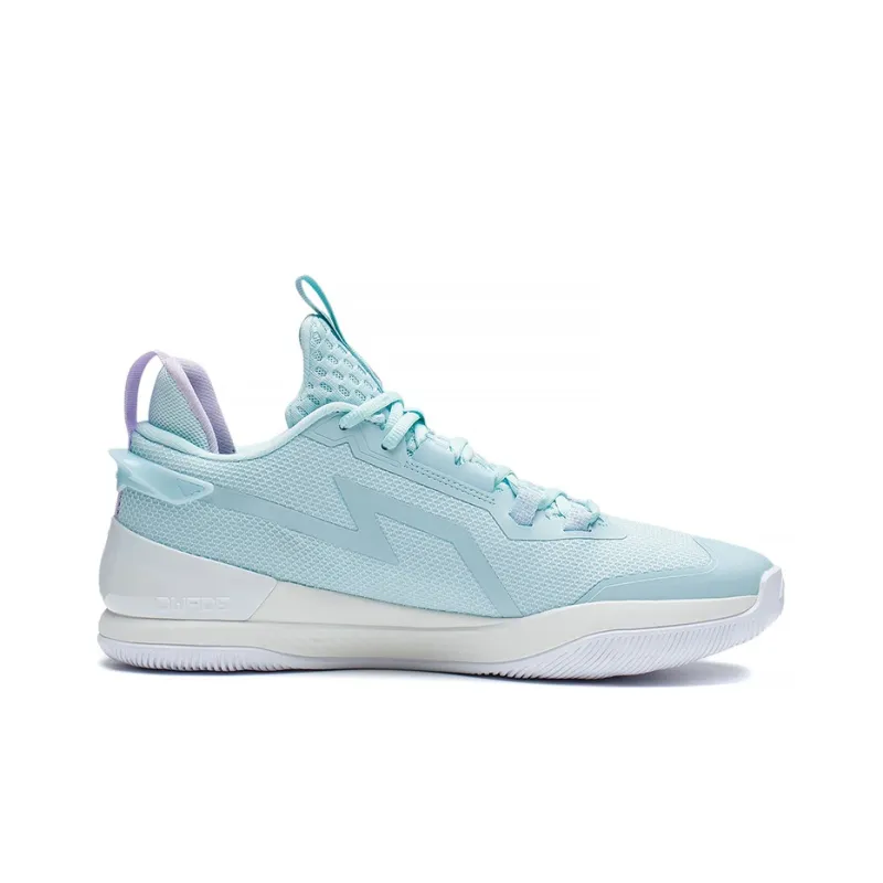 LiNing Flash 2.0 Abrasion Resistant Breathable Low Top Basketball Shoes Men's Light Ice Blue-1