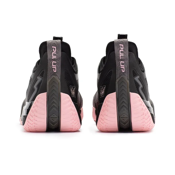 361° Chan 3 Pro Meteorite Cushioning Anti-Slip And Wear-Resistant Mid-Top Performance Basketball Shoes Men's Black Pink-4