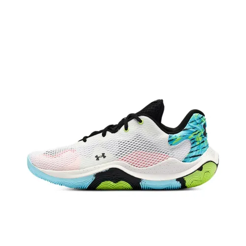 Under Armour Spawn Basketball Shoes Men Low-Top White/Blue