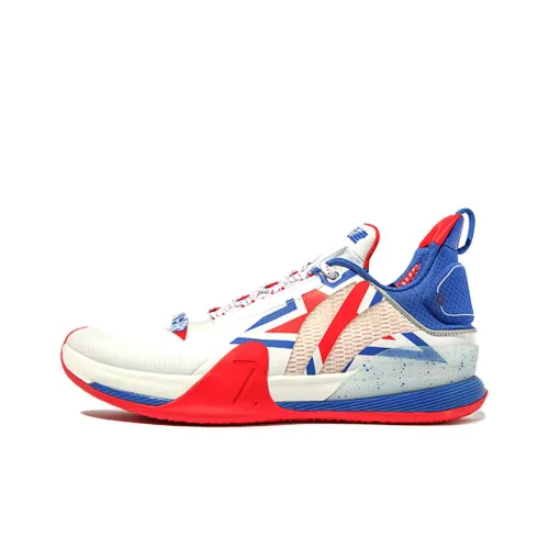 LINING Speed 7 Basketball Shoes Men Low-Top Blue/Red/White