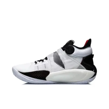 LiNing SONIC 9 Cushioned Slip Resistant Mid Top Basketball Shoes Unisex White PE Sponsored Edition