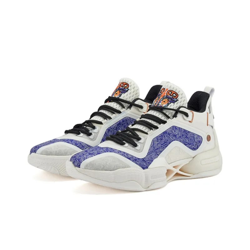 361° AG2 X Basketball Shoes Men Mid Top Feather White/Silver White-2