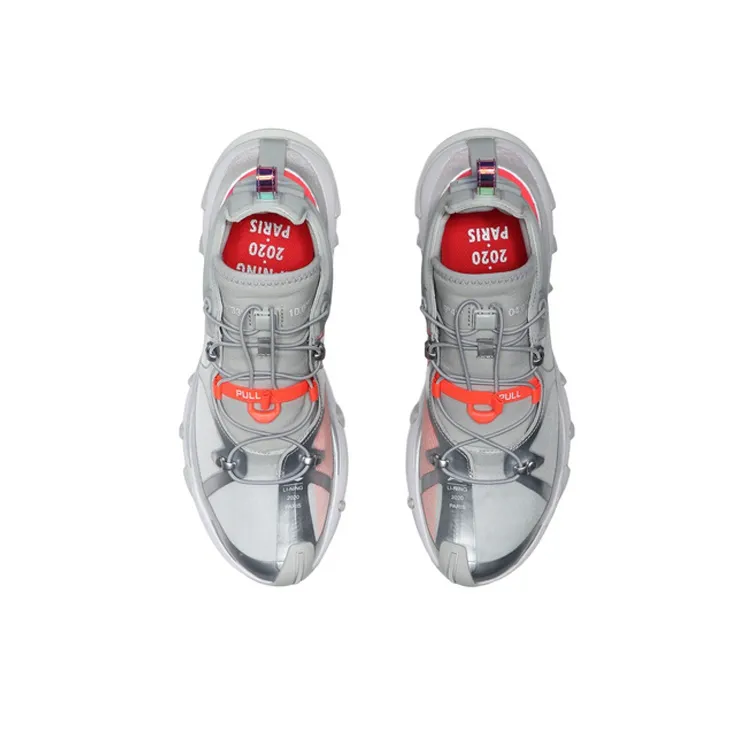 LiNing Wu Xing 1 Cushioning Rebound Coverage Low Top Basketball Shoes Men's Silver-3