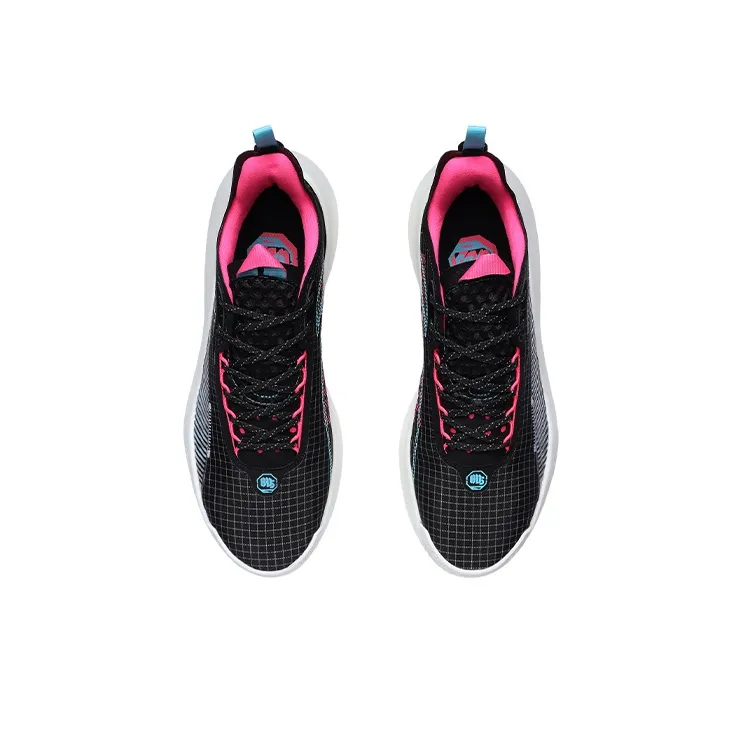 LINING Badfive 1 Basketball Shoes Unisex Low Top Black/Blue/Pink-3